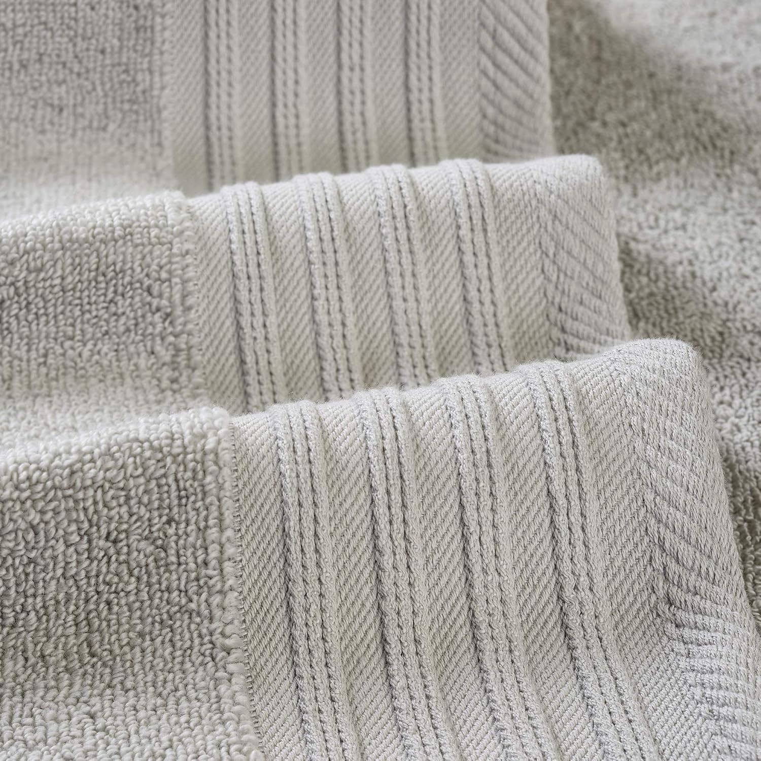 Amrapur Overseas 6-Piece Yarn Dyed Diamond Gate Jacquard Towel Set Seafoam