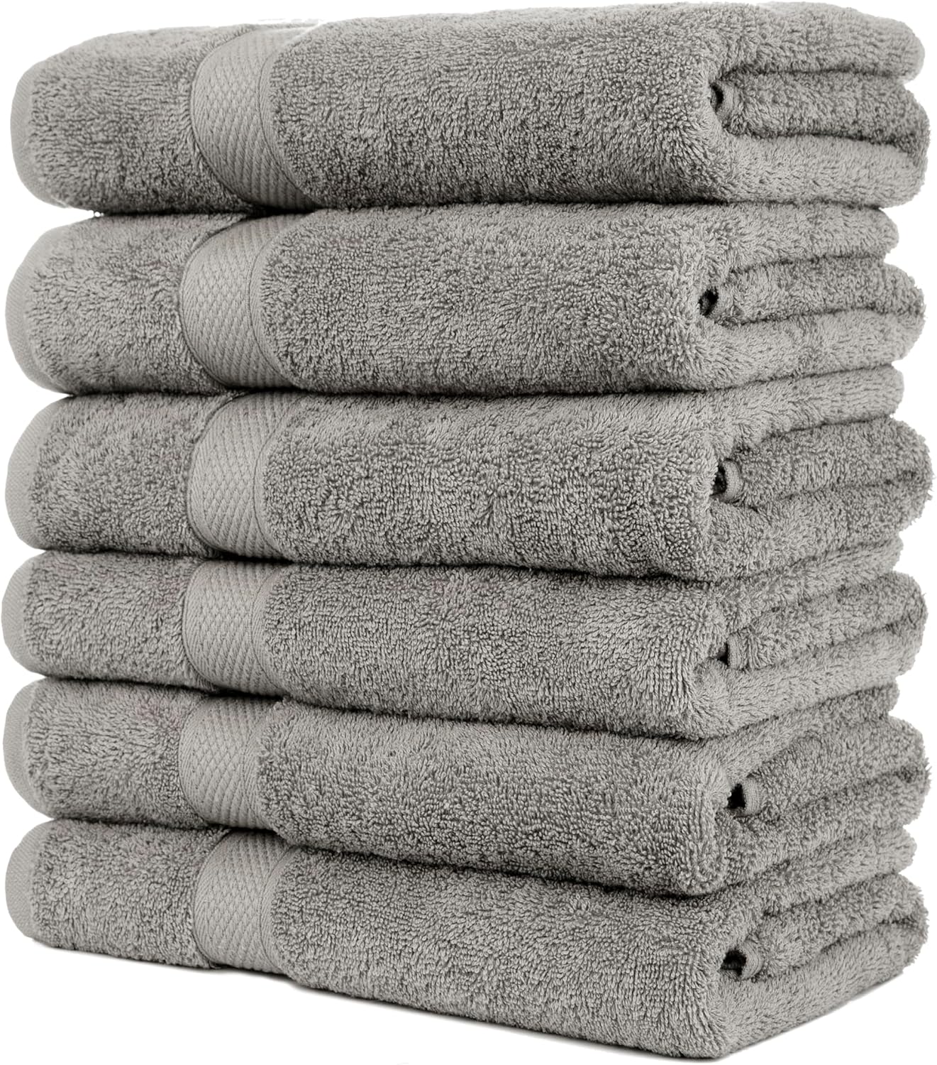 Luxury Cotton Bath Towels 100 Soft Absorbent 6-Pack Set
