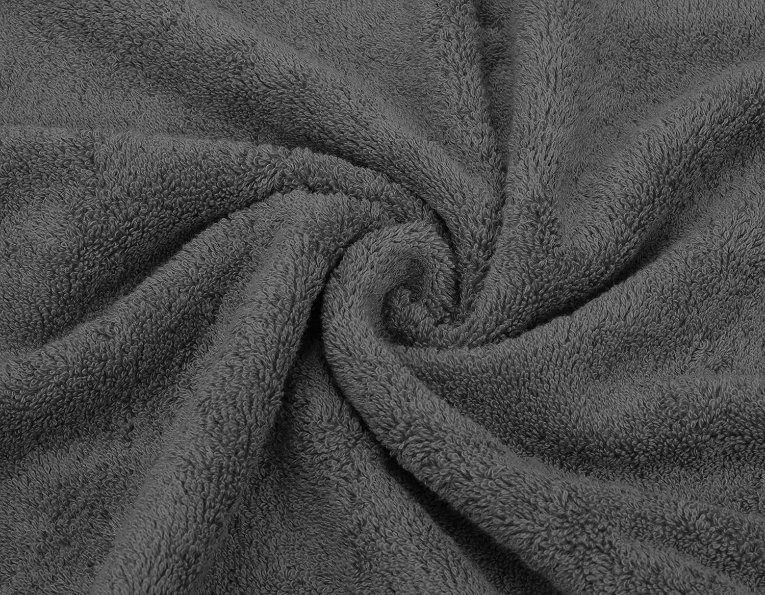 American Soft Linen Luxury 6 Piece towel set 100 Cotton Turkish Dark Gray