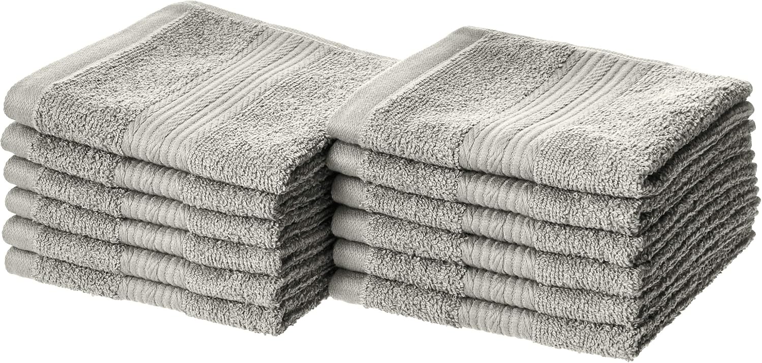 12-Piece Cotton Washcloths for Face Soft and Absorbent 12x12