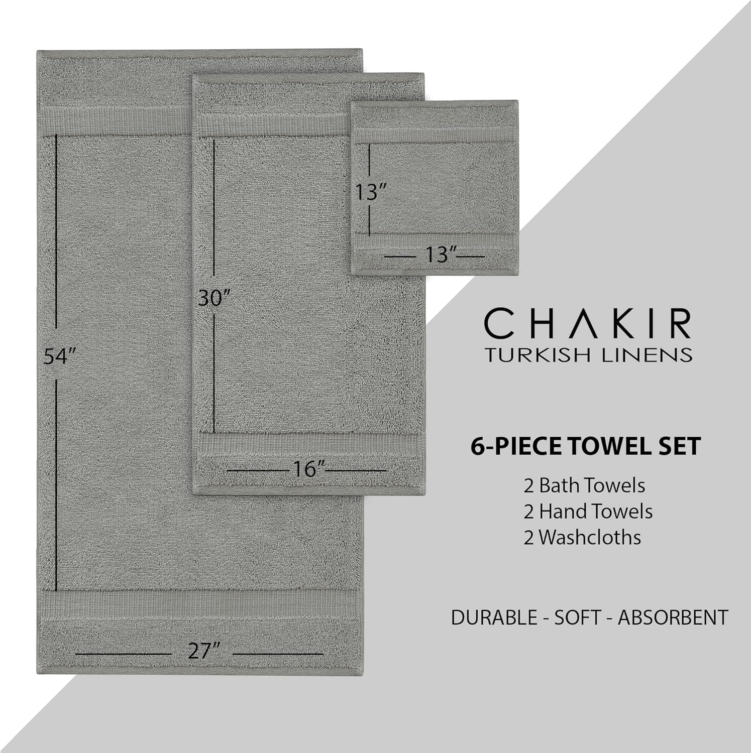 Luxury Turkish Cotton Towels Set