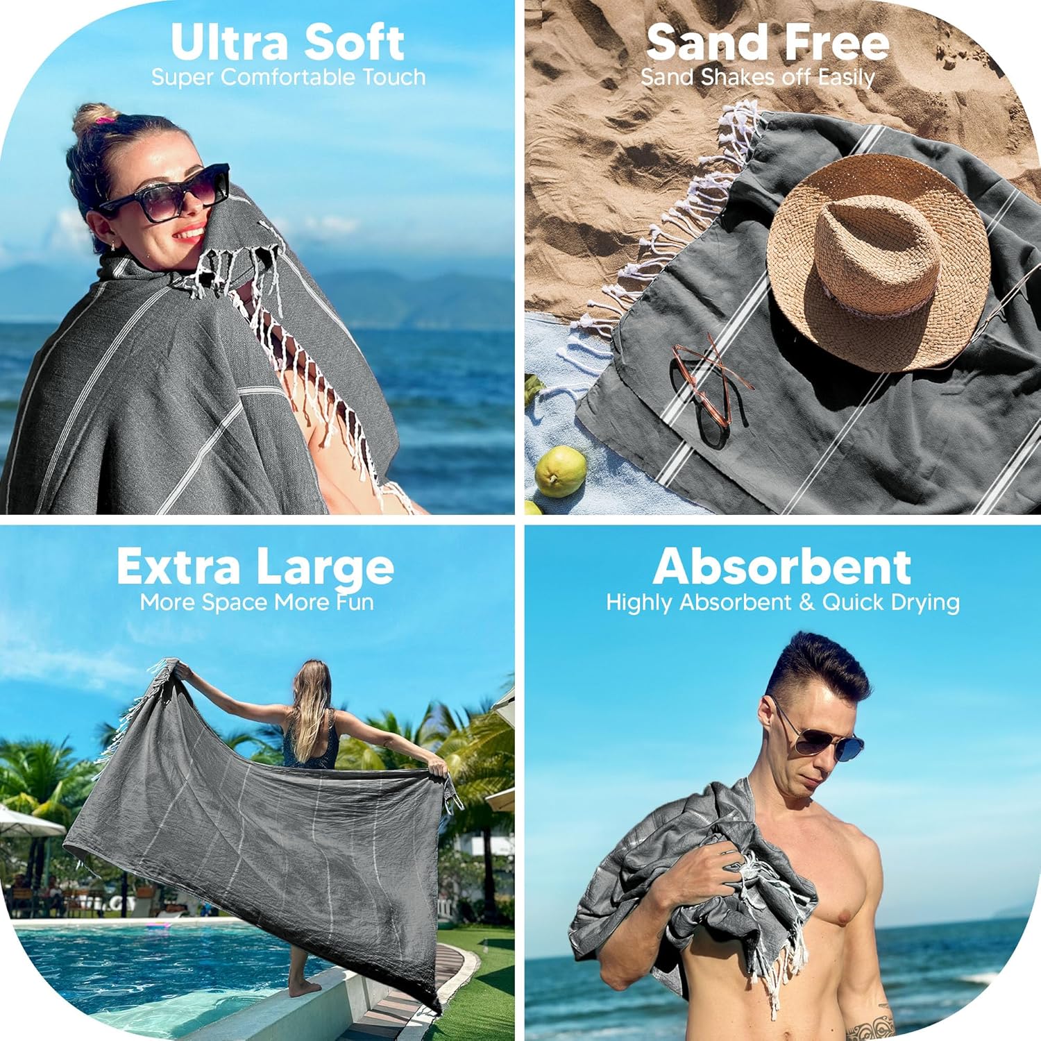 Utopia 2-Pack Beach Towels