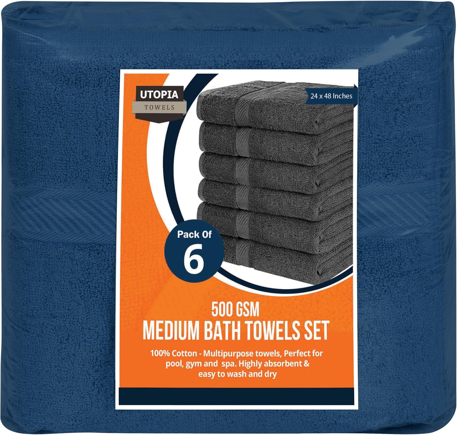 Utopia Bath Towels - Premium 6-Pack Medium Set