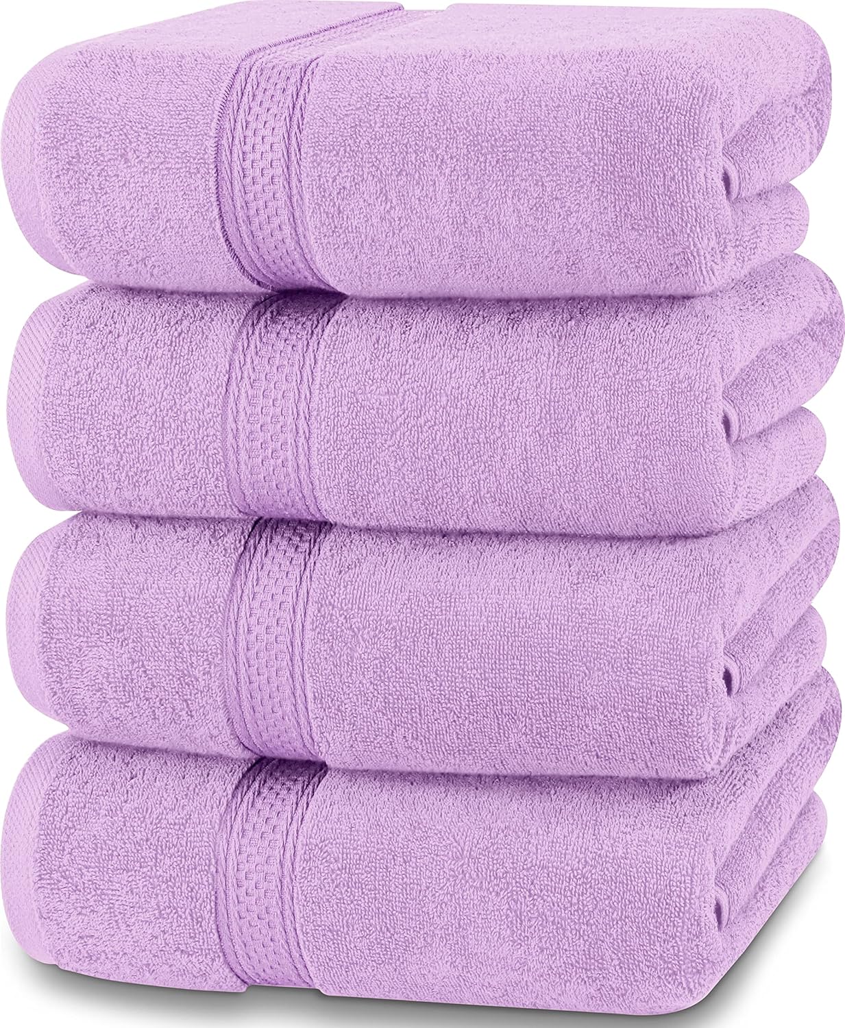 Utopia Towels 4 Pack Premium Bath Towels Set Lavender