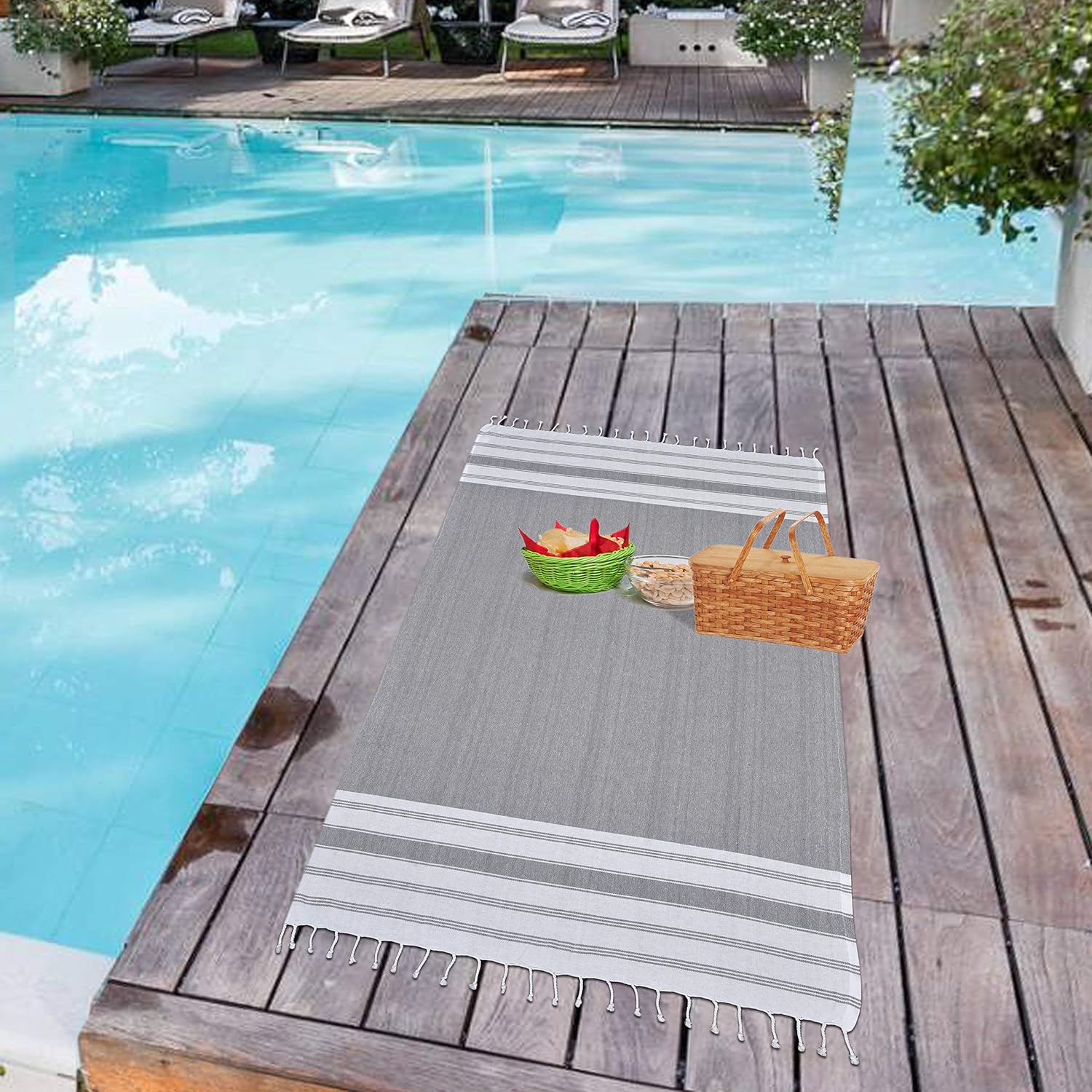 Nautical Stripe Beach Towels Set