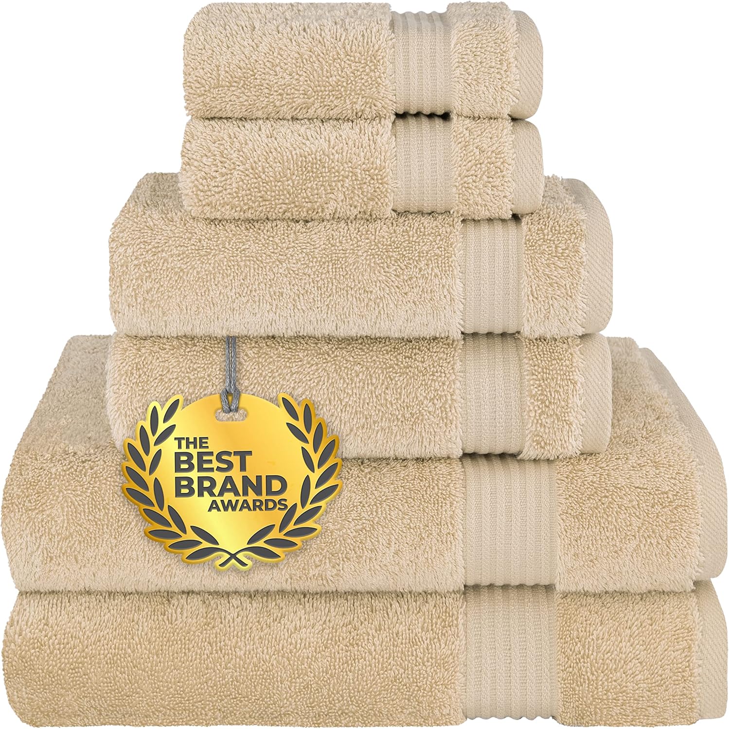 Cotton Paradise 6 Piece Towel Set Beige