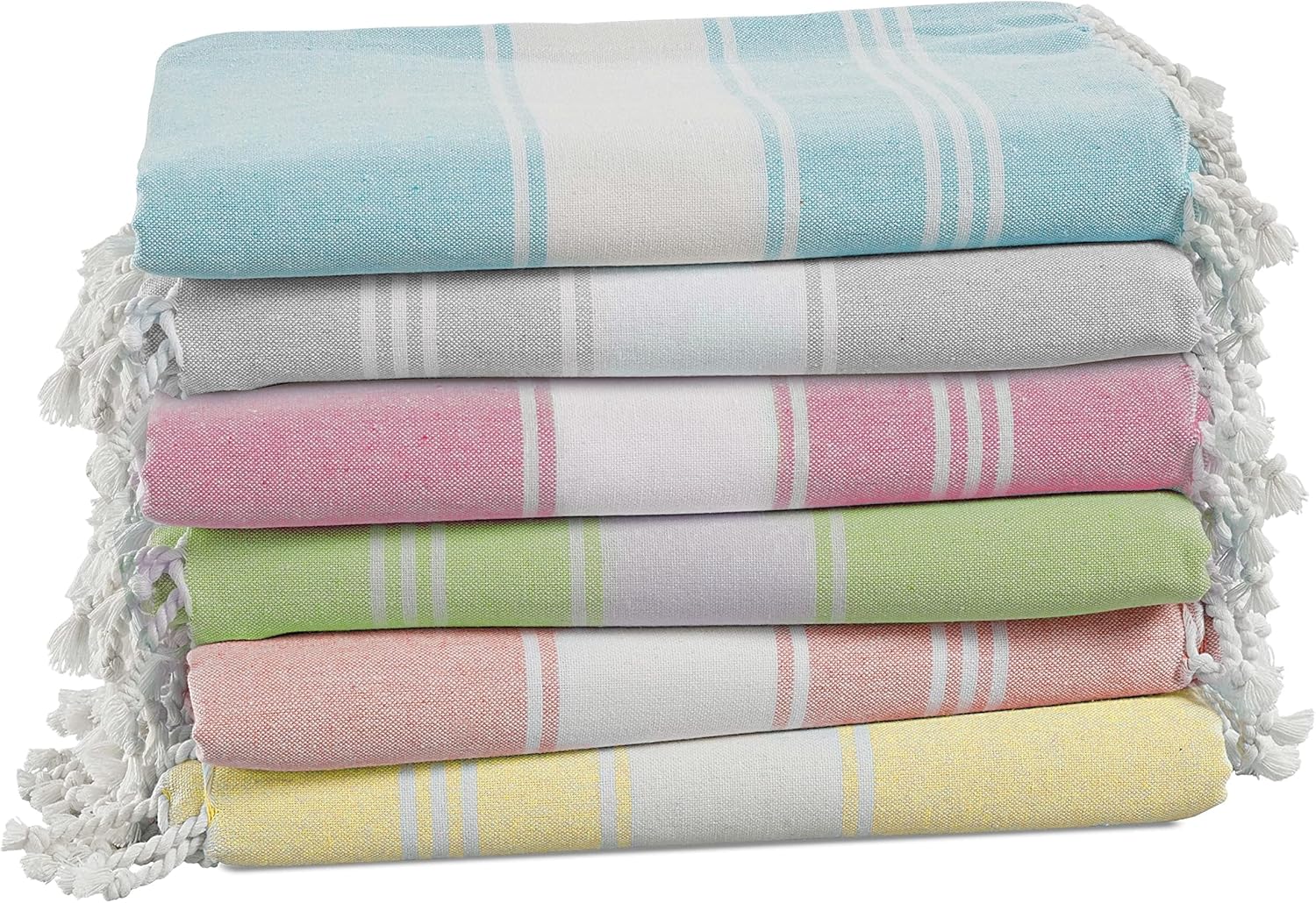 6 PACK Beach Towels Set Oversized Sand-Free 39x71 Incher