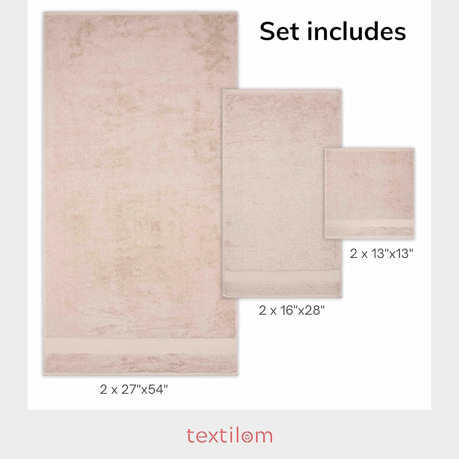 Luxury 100 Turkish Cotton Bath Towels Set
