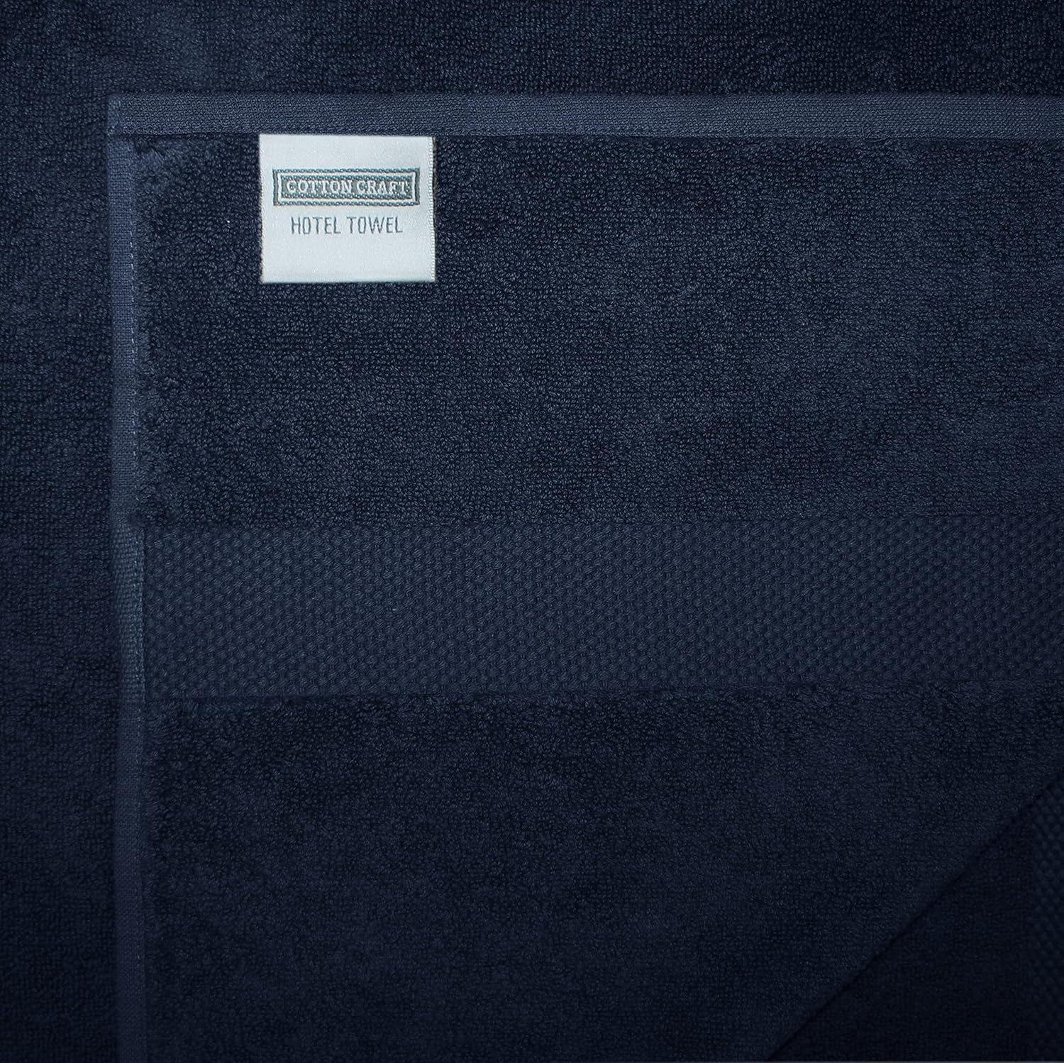 COTTON CRAFT Hotel Spa Bath Sheet - 40x80 - Navy 2Pack
