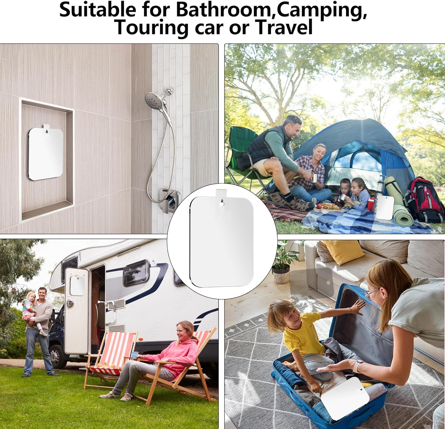 Fogless Shower Mirror for Shaving 6x8 inch Medium
