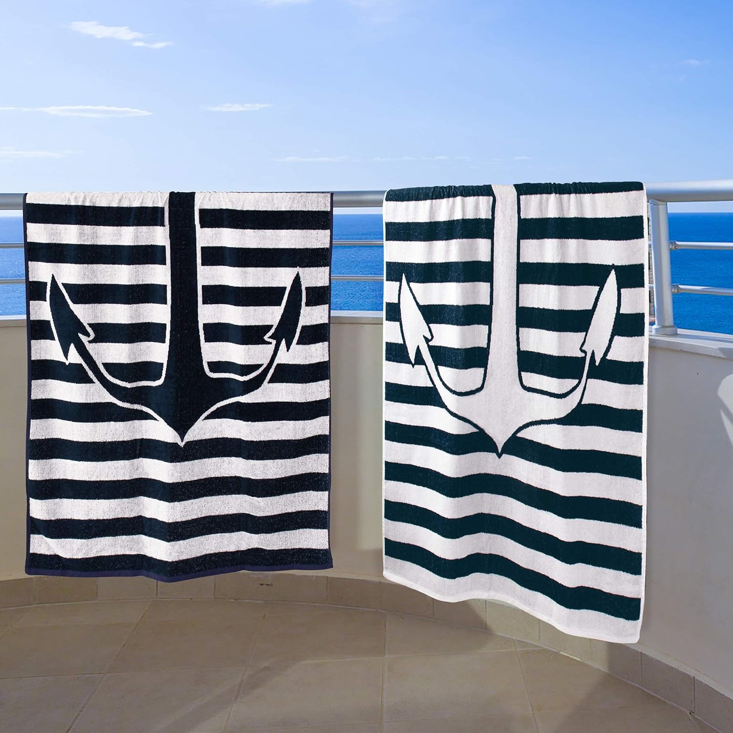 Superior Cotton Beach Towels Set for Kids and Adults