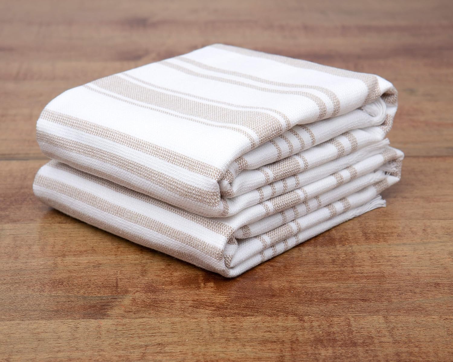 2-Piece Soft Absorbent Turkish White Hand Towels
