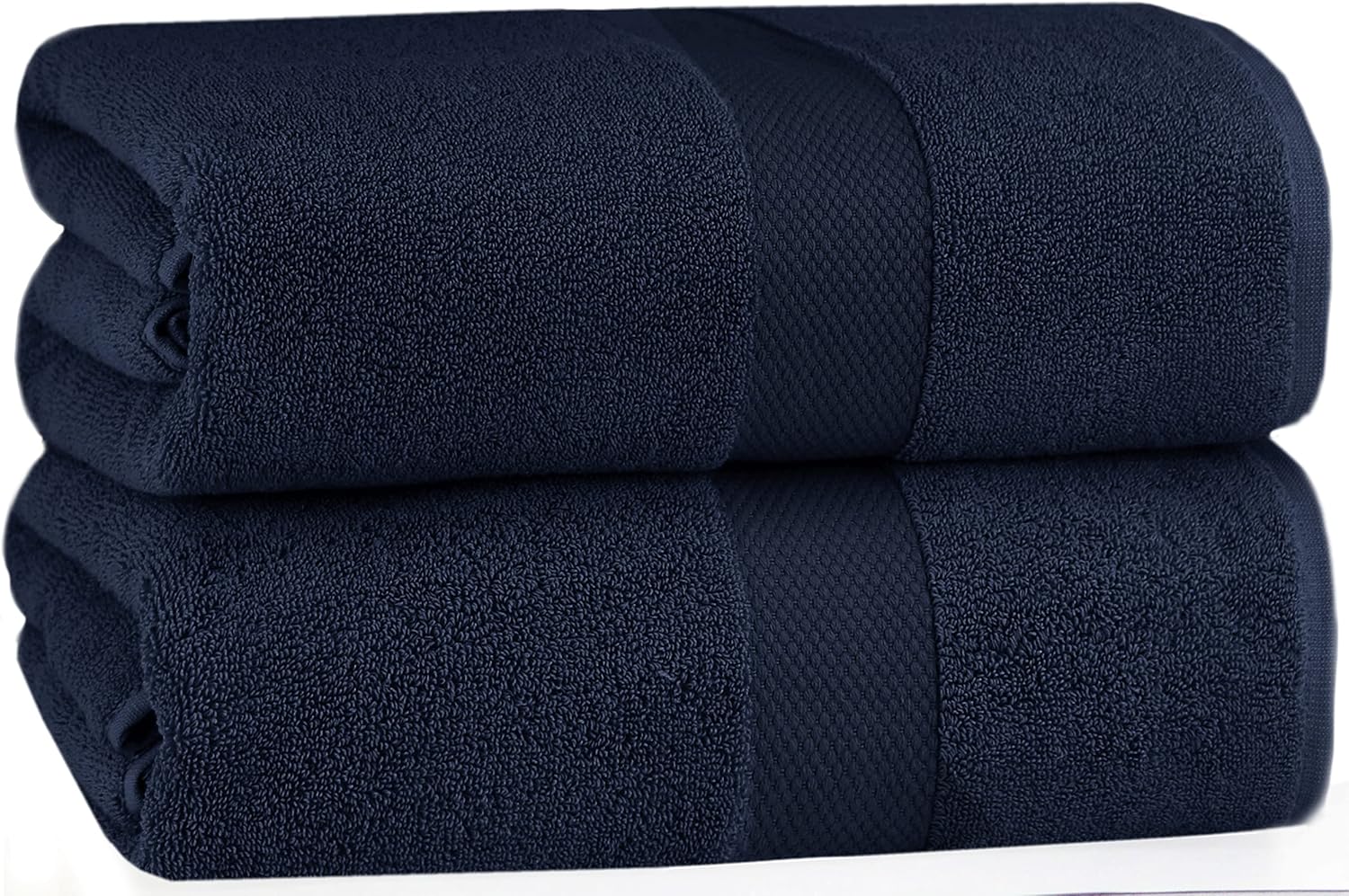 COTTON CRAFT Hotel Spa Bath Sheet - 40x80 - Navy 2Pack