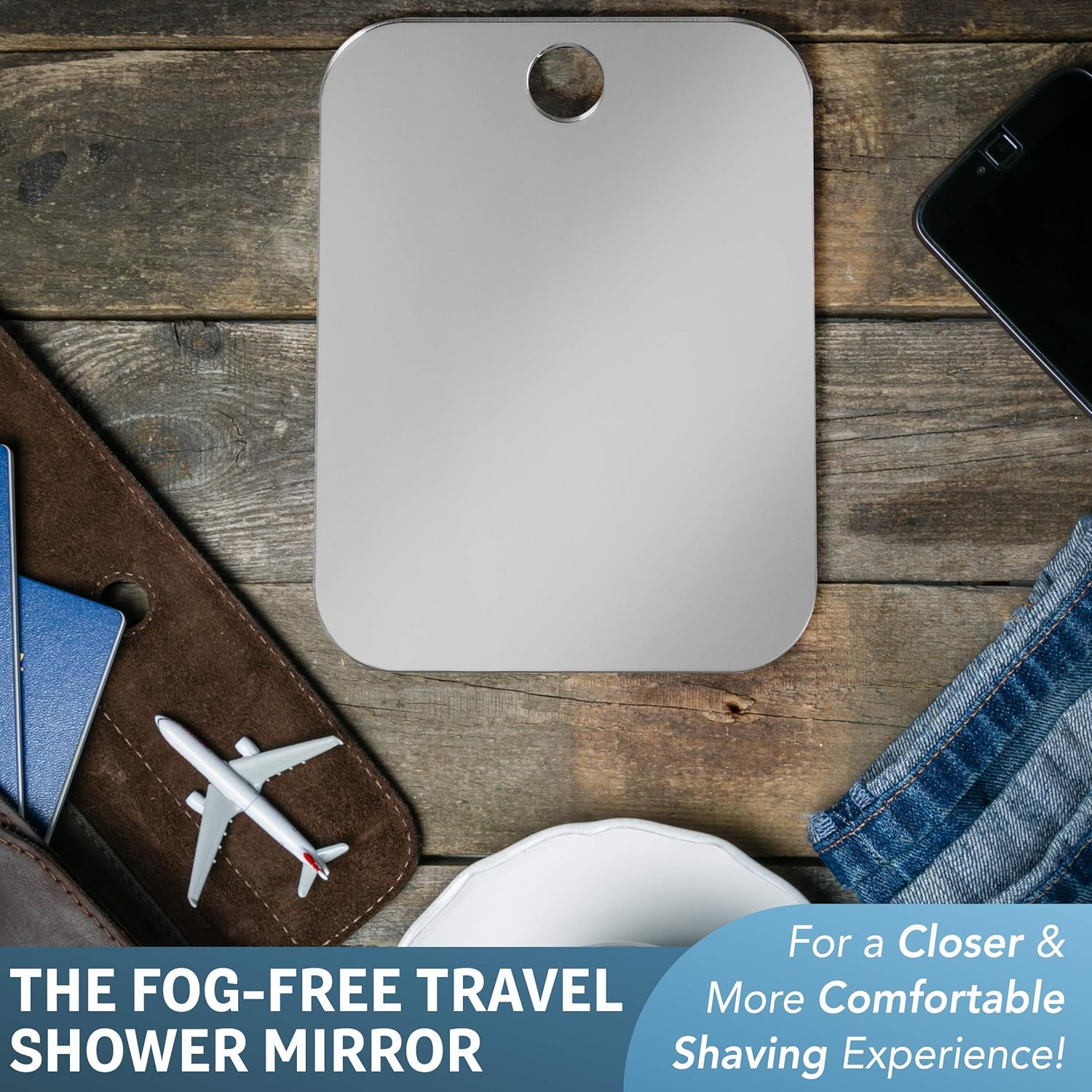 The Shave Well Company Anti-Fog Shaving Mirror