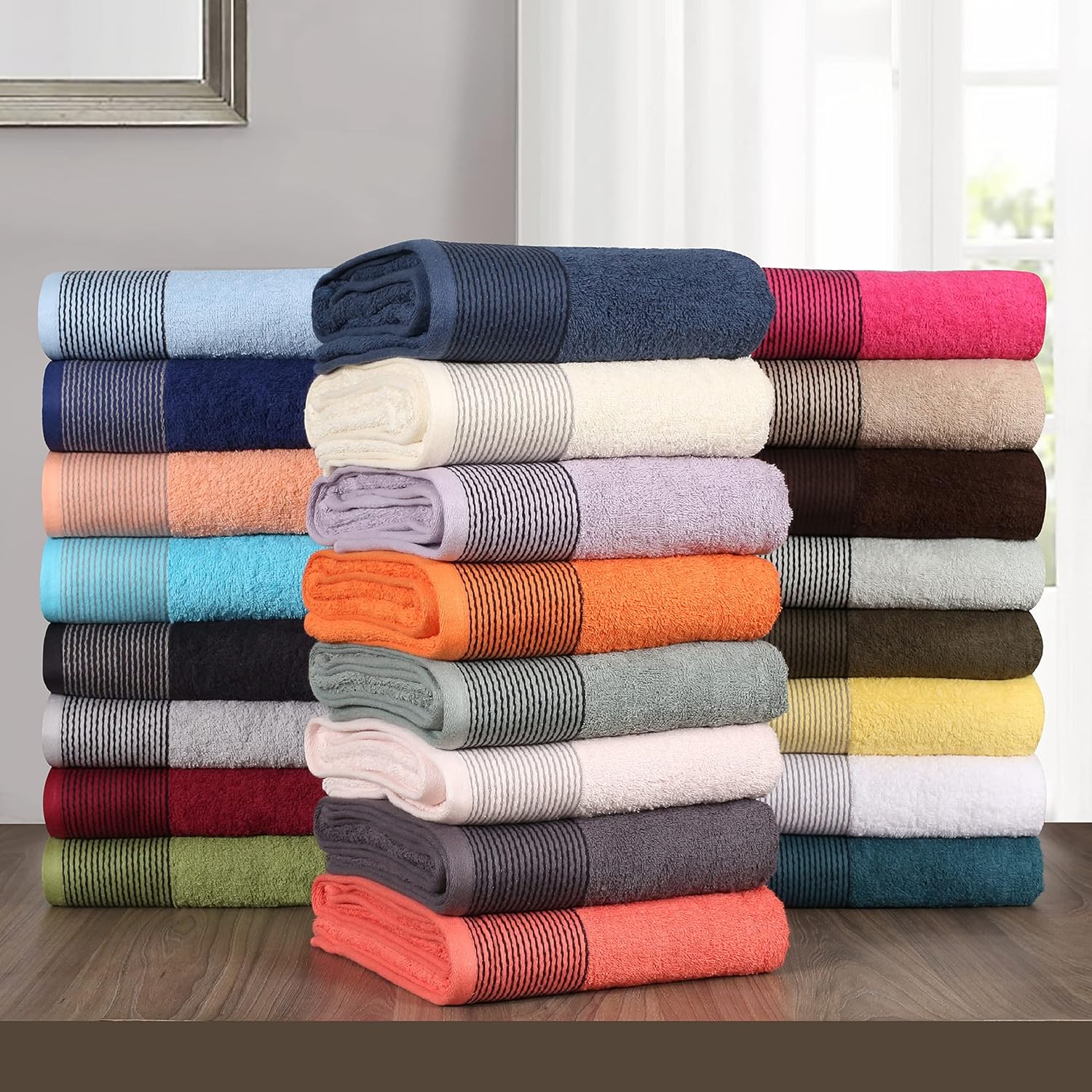 Burgundy 100 Cotton Ultra-Soft 6-Piece Bath Towel Set
