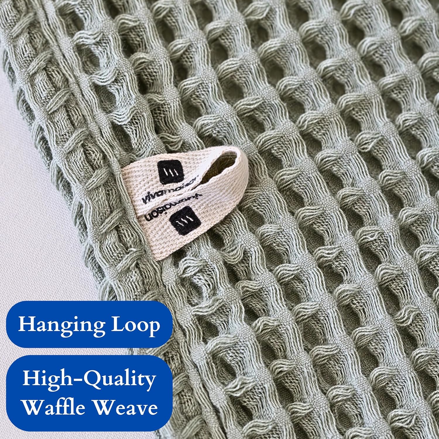 Viva Maison Waffle Bath Towel Set Soft Lightweight Luxurious