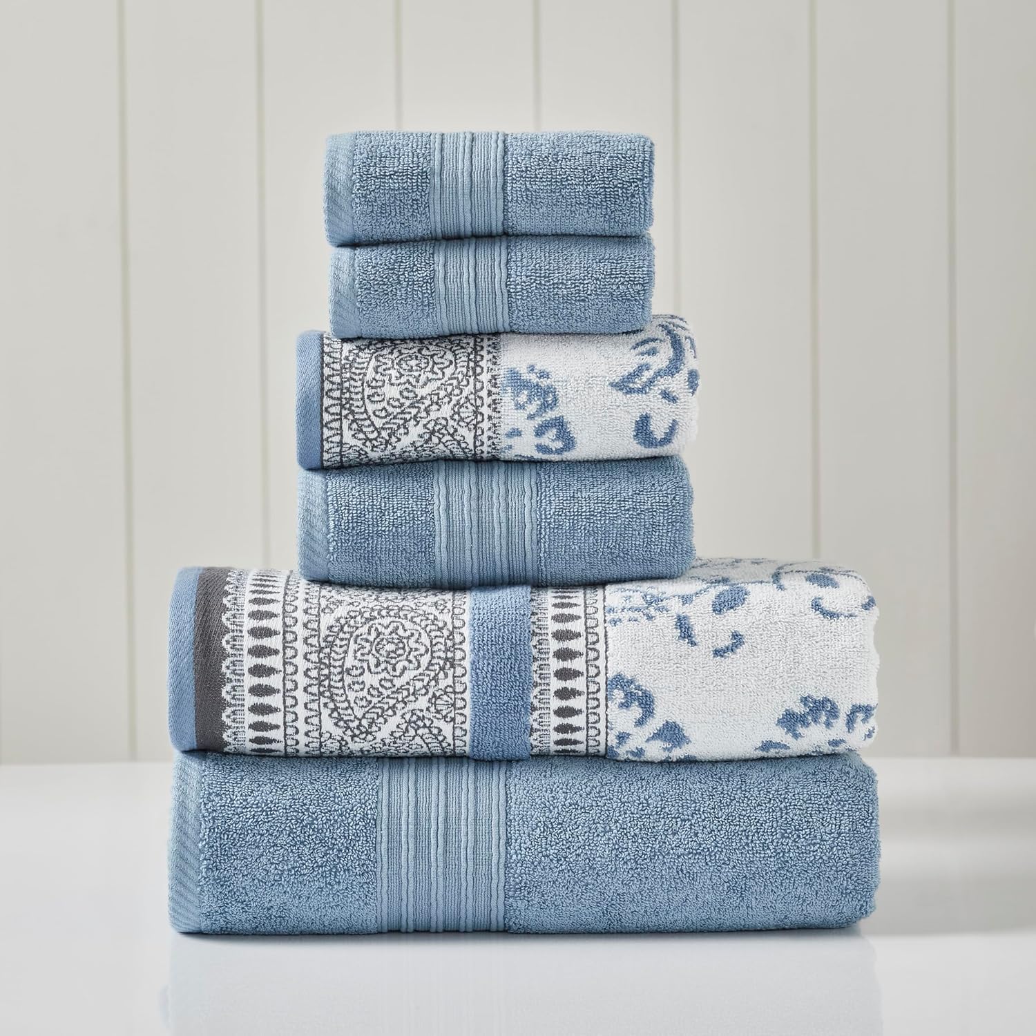 Modern Threads 6-Piece Bath Towel Set