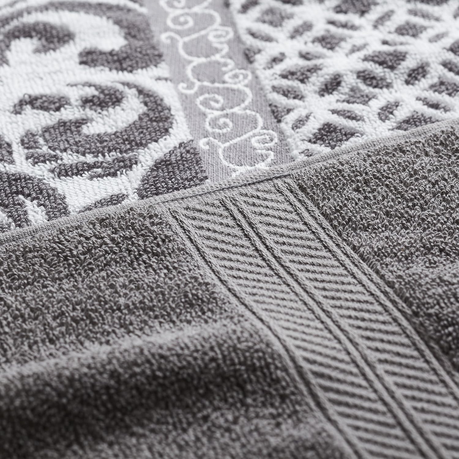 Modern Threads Trefoil Reversible jacquard Towel Set