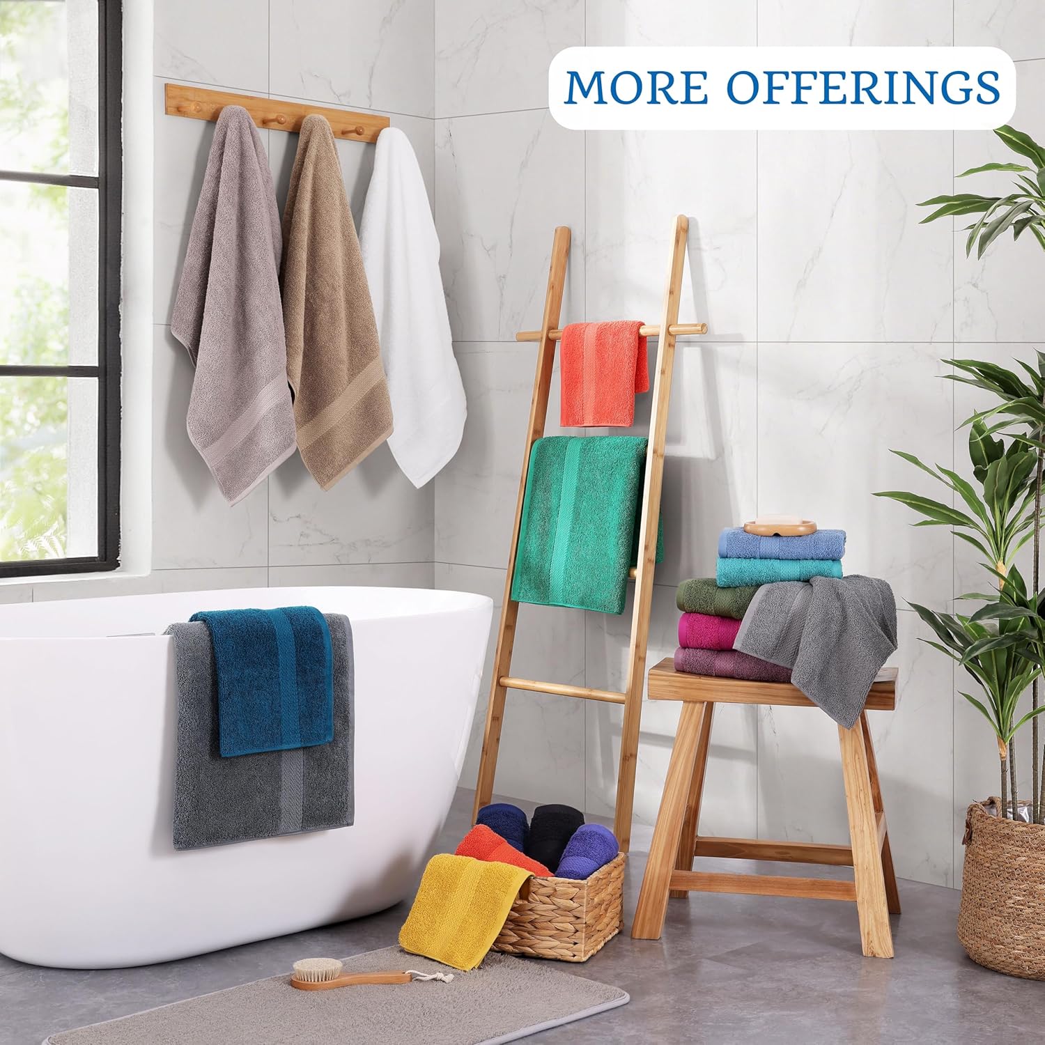 Lane Linen Extra Large Bath Sheets Set of 2 - Cool Grey