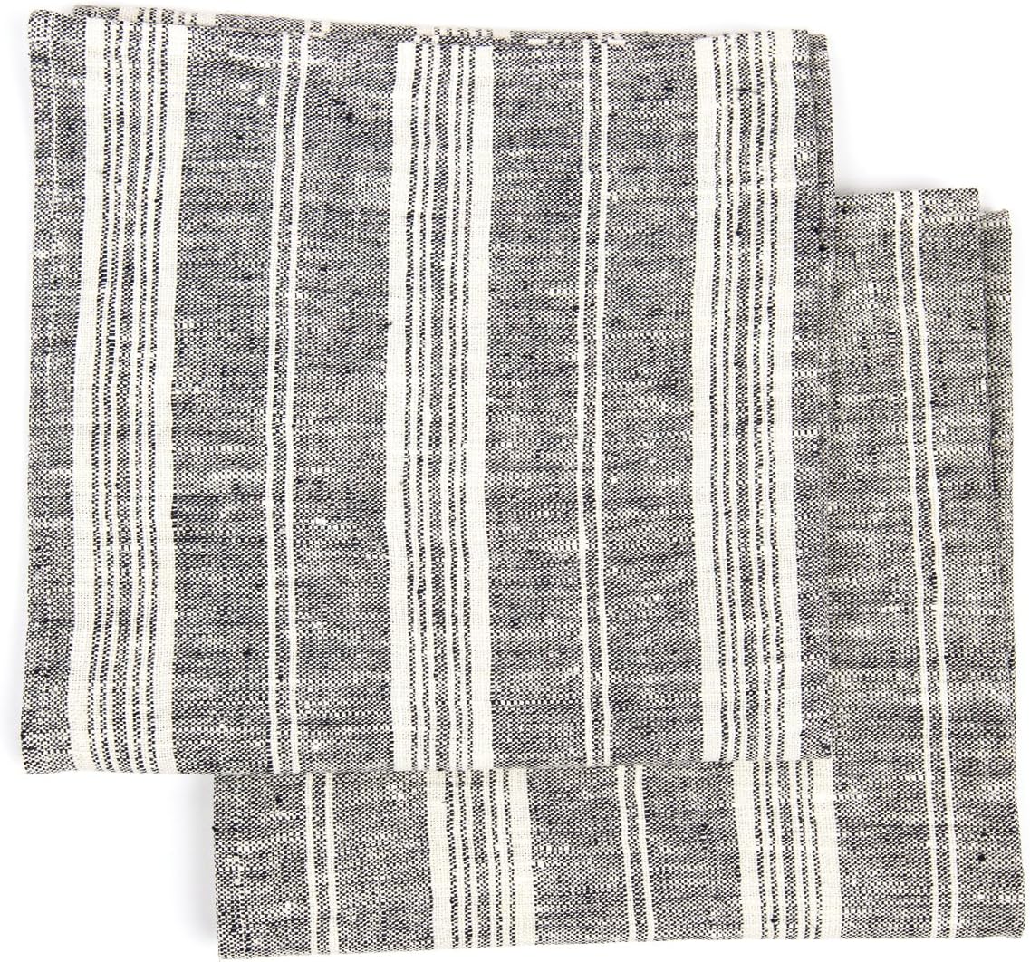 LinenMe Multistripe Hand Towels Set of 2