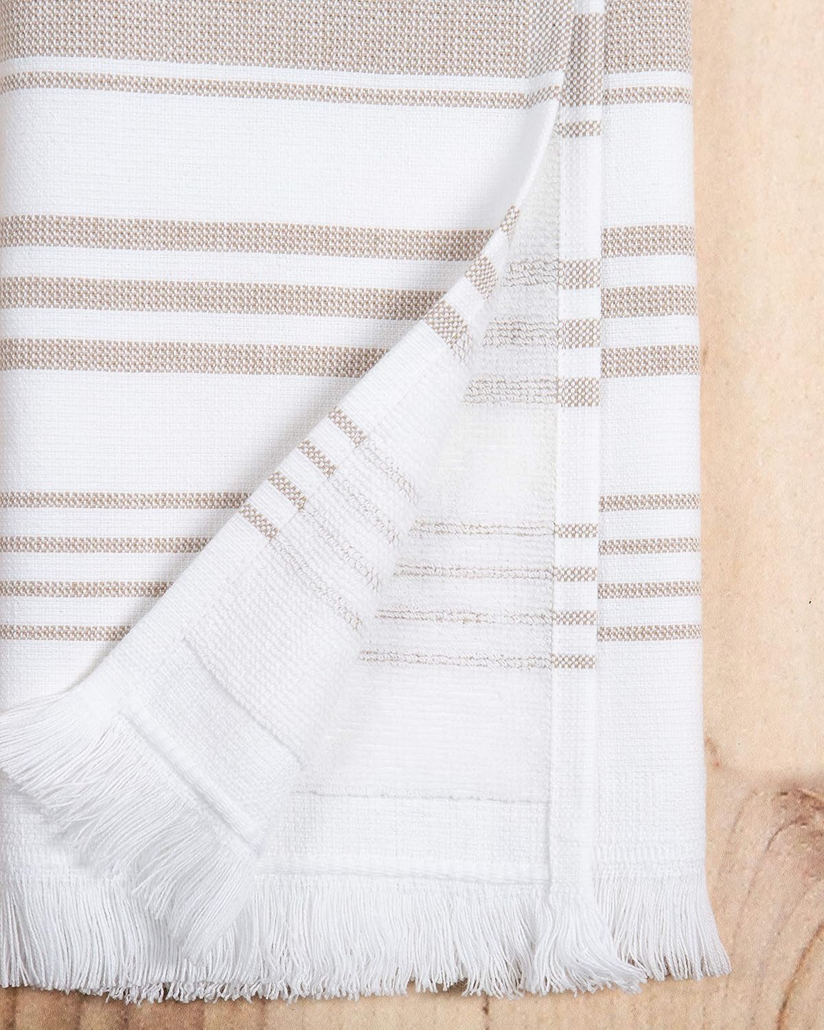 2-Piece Soft Absorbent Turkish White Hand Towels