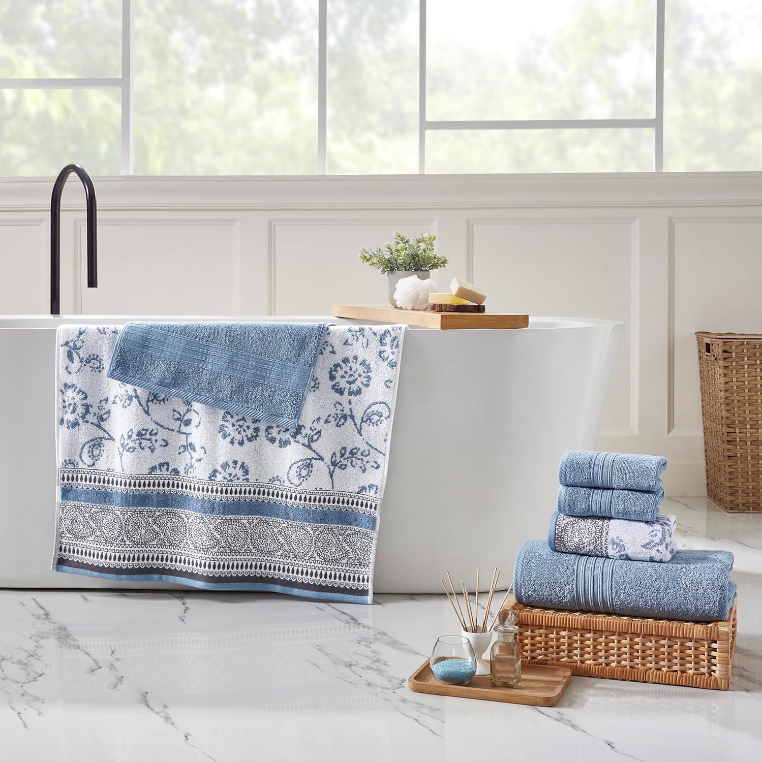 Modern Threads 6-Piece Bath Towel Set