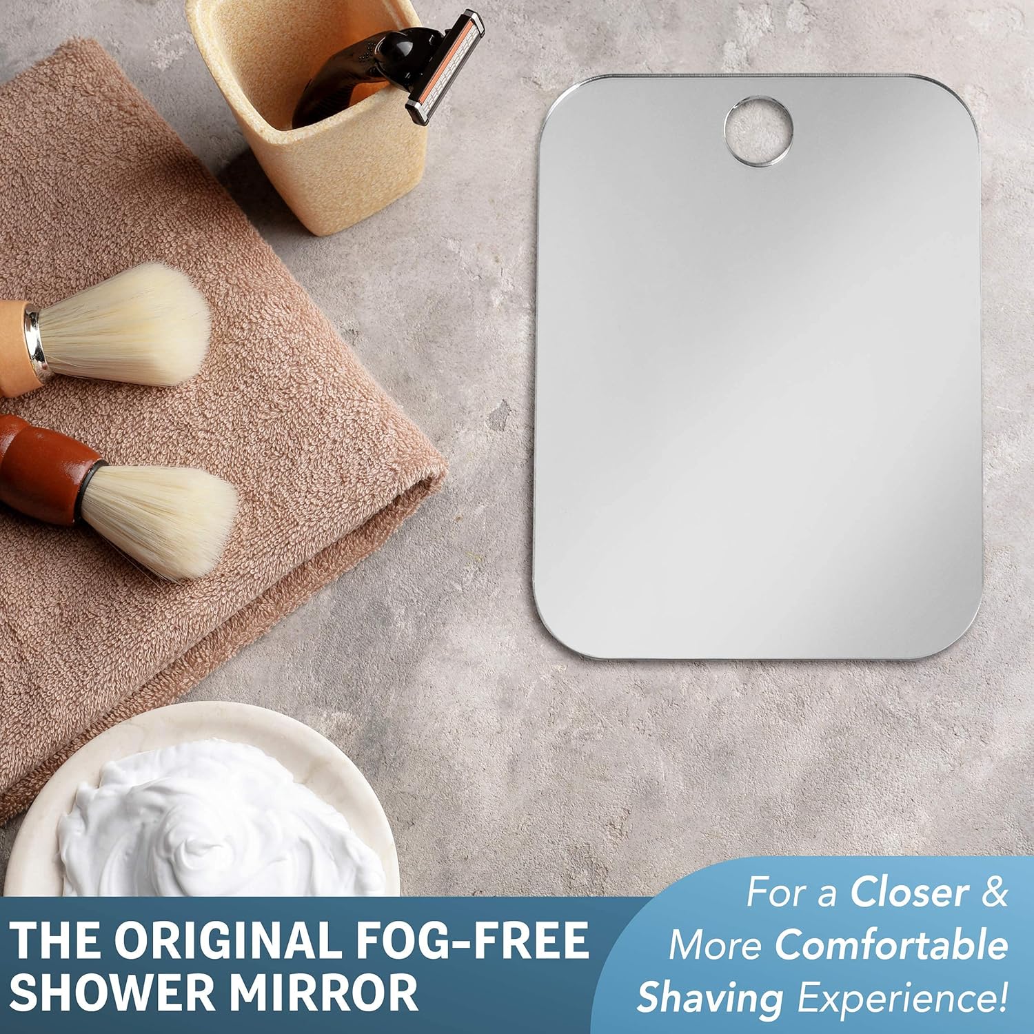Fogless Anti-Fog Bathroom Mirror with Handheld Option