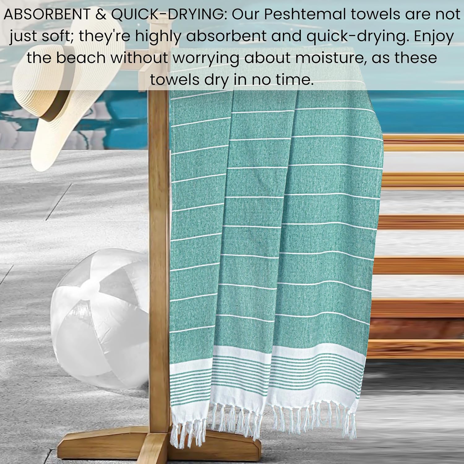 Cote De Amor 100 Cotton Beach Towels Set of 2 Extra Large