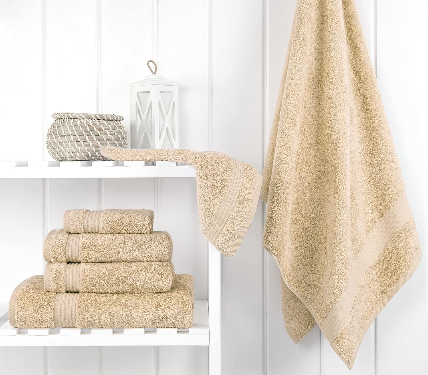 Cotton Paradise 6 Piece Towel Set Beige