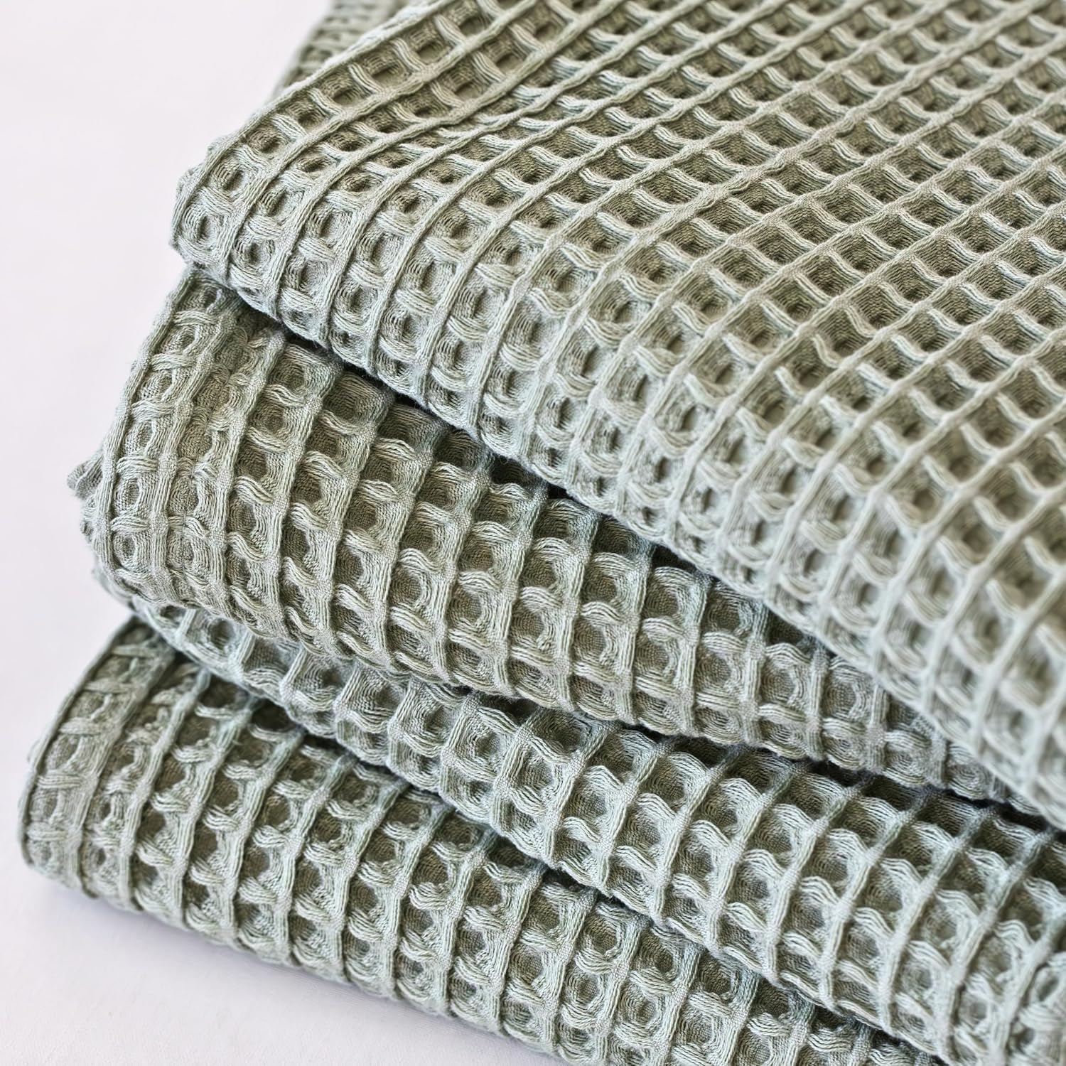 Viva Maison Waffle Bath Towel Set Soft Lightweight Luxurious