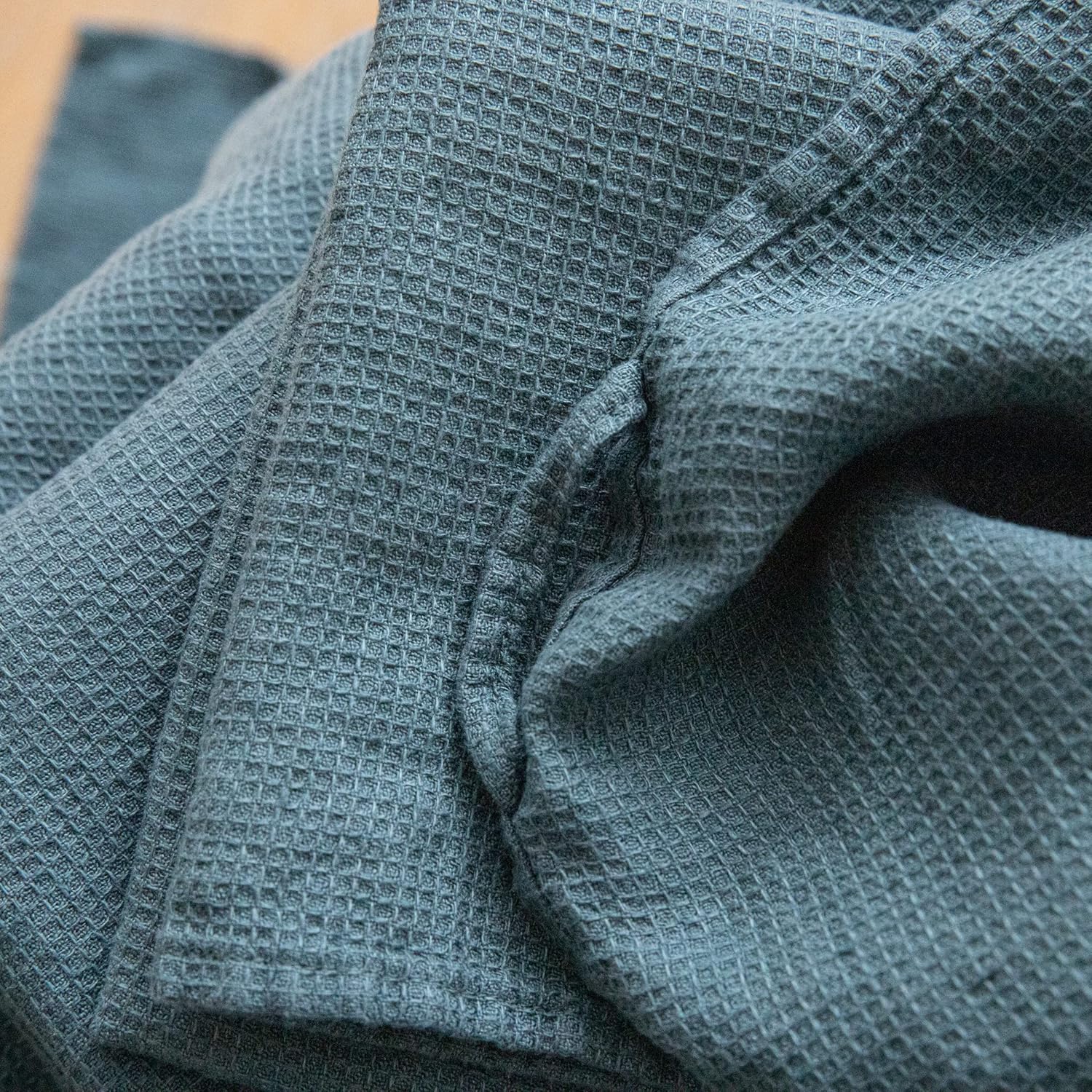 Balsam Green Linen Wash Cloths Set