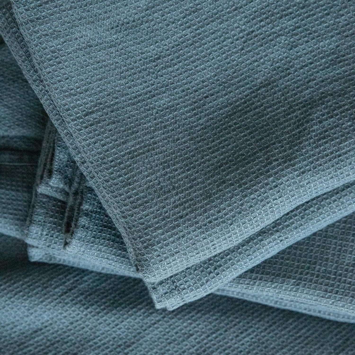 Balsam Green Linen Wash Cloths Set