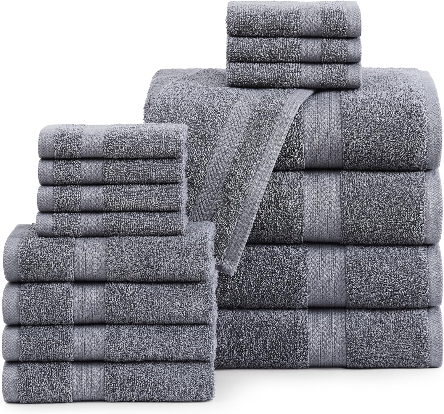 Premium 16-Piece Cotton Bath Towels