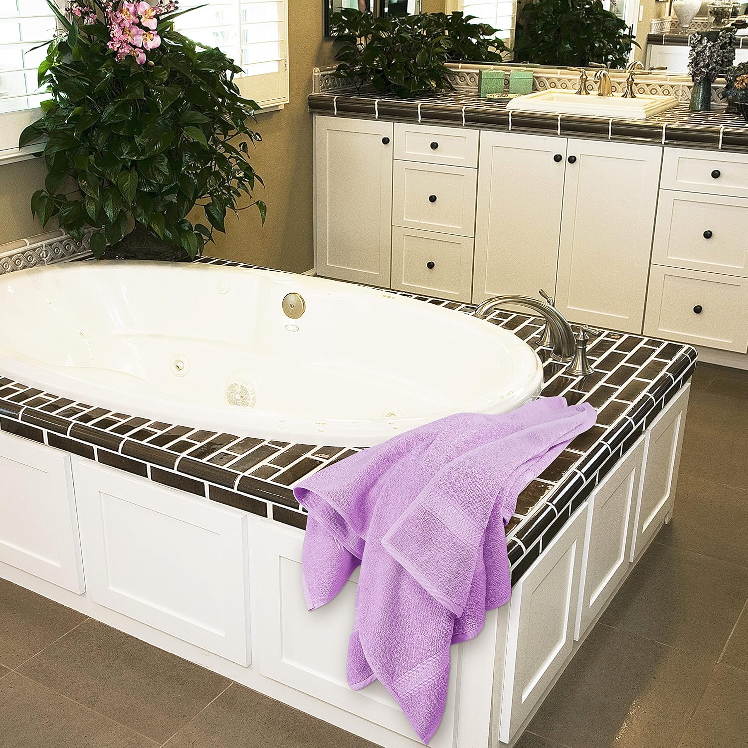 Utopia Towels 4 Pack Premium Bath Towels Set Lavender